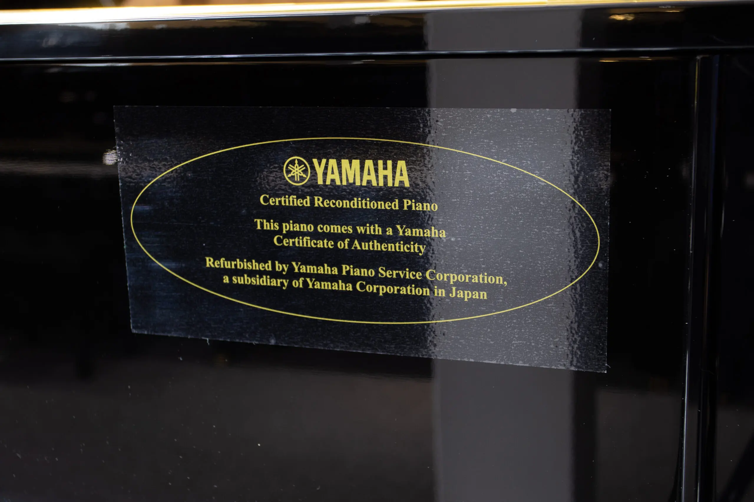 Yamaha U3H mid 1970's certificate