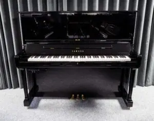 Yamaha SU7 Upright SH Silent in Polished Ebony, 2018