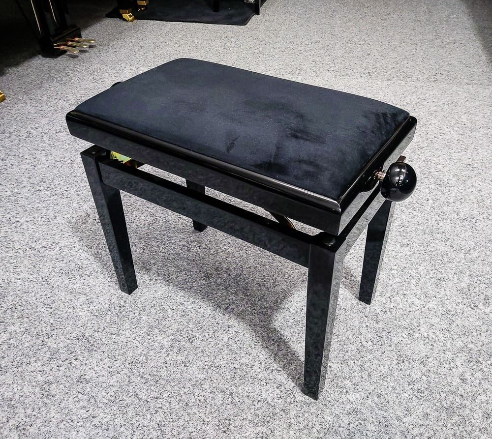 Adjustable Piano Stool Polished Black Richard Lawson Pianos