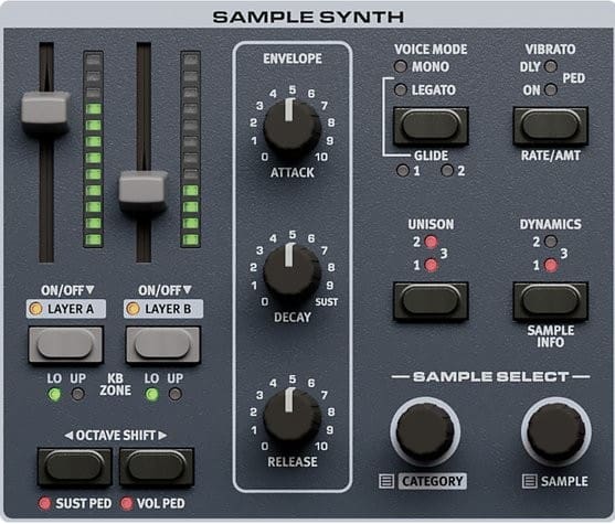 Nord Piano 6 Sample Synth Section